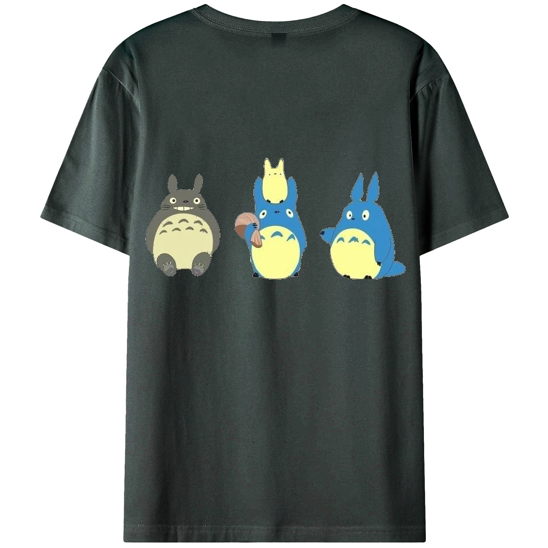 （画像用） となりのトトロ 草壁メイ 草壁サツキ My Neighbor Totoro Satsuki Kusakabe Mei Kusakabe 綿100％ メンズ半袖Tシャツ（バックプリント） 通気性